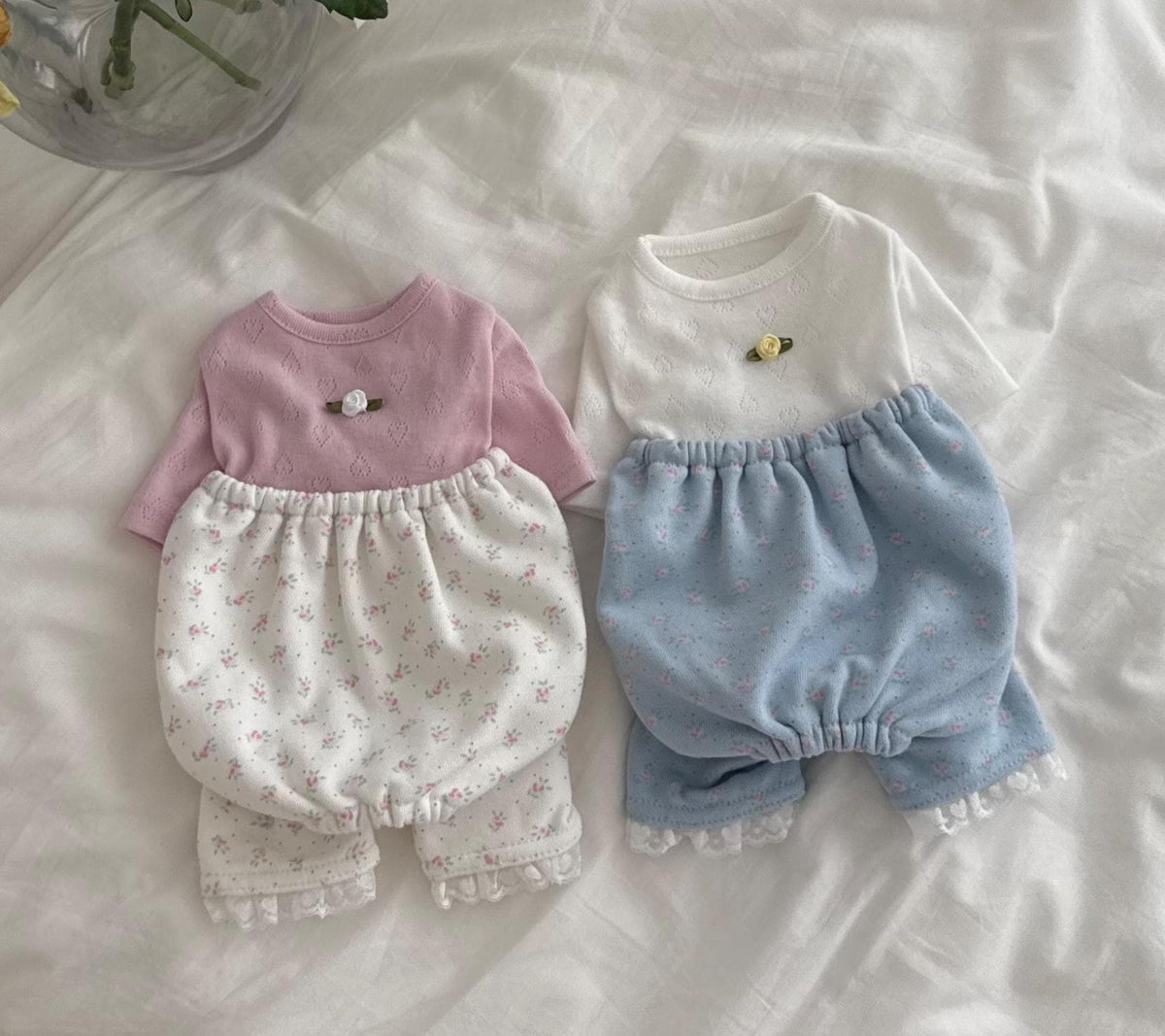 Eyelet Floral Overall, S-2XL, Dog Romper, Dog Jumpsuit, Dog Pants, Small Dog Clothes, Dog Apparel, NKPUP - NKpup
