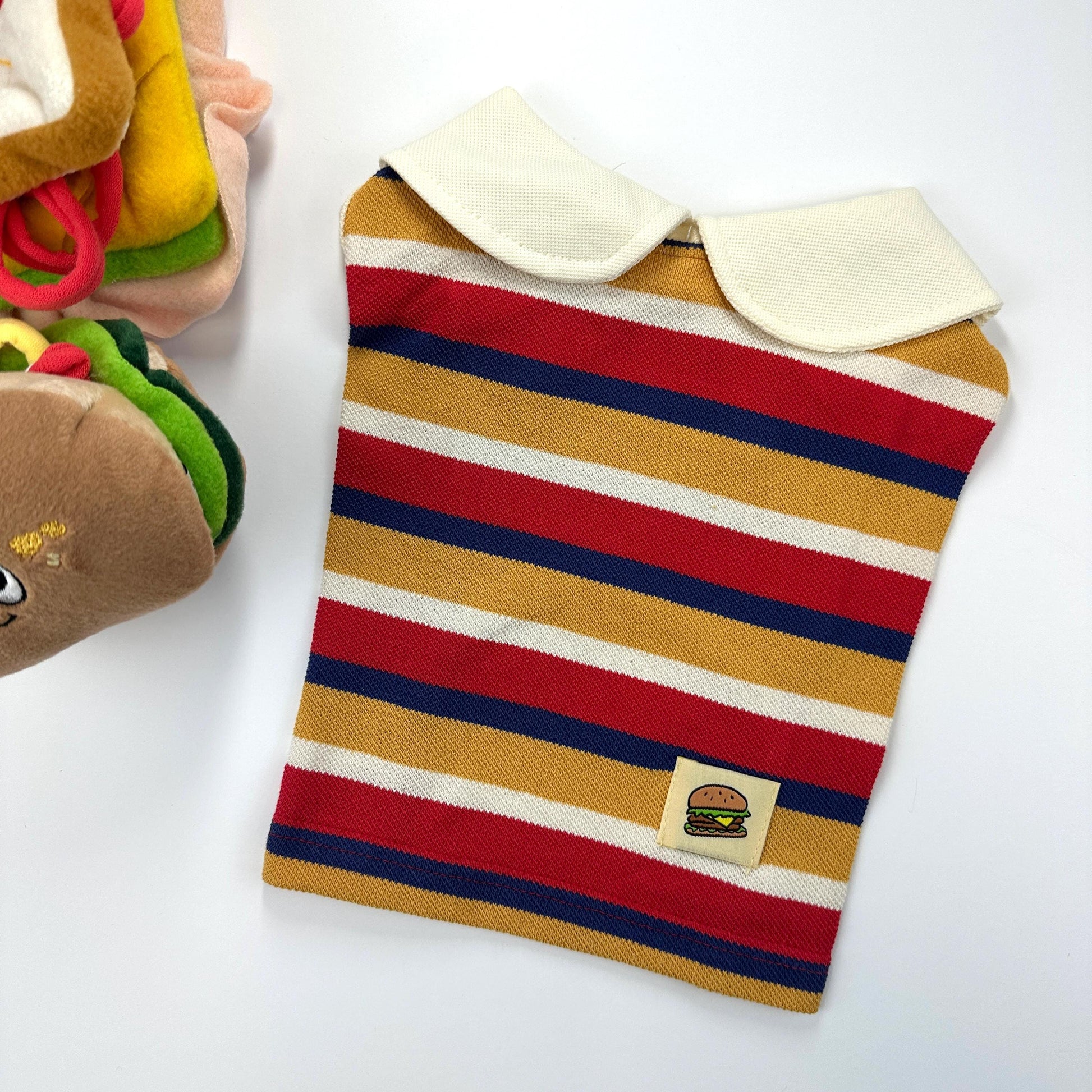 Retro Stripe Collar Shirt, XS-2XL, Dog-Tee, Dog T-shirt, Dog Top, Dog Clothing, Dog Fashion, Dog Apparel - NKpup