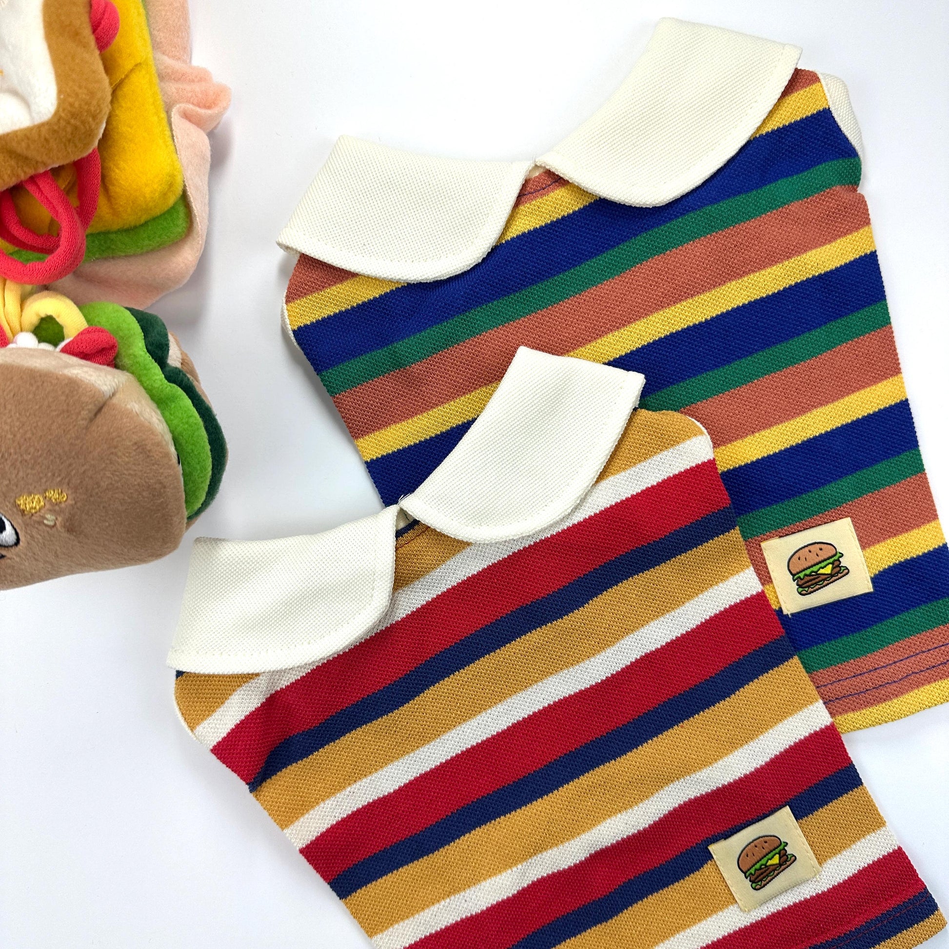 Retro Stripe Collar Shirt, XS-2XL, Dog-Tee, Dog T-shirt, Dog Top, Dog Clothing, Dog Fashion, Dog Apparel - NKpup