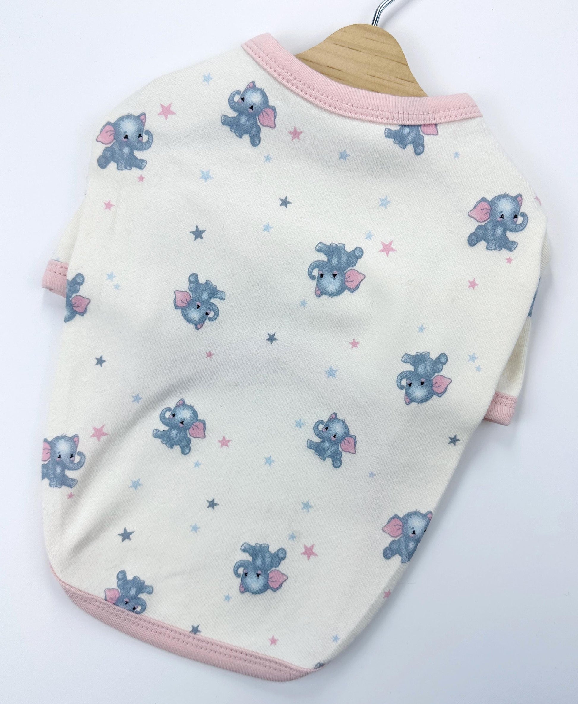Sweet Elephant Print Shirt, XS-2XL, Dog-Tee, Dog T-shirt, Dog Top, Dog Clothing | NKPUP - NKpup
