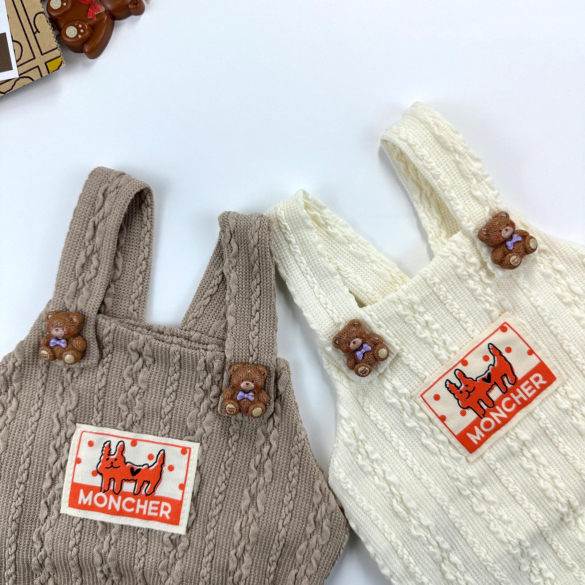 Teddy Knit Overall, XS-2XL, Pet Pants, Dog Jumpsuit, Dog Winter Outfit, Dog Fashion - NKpup