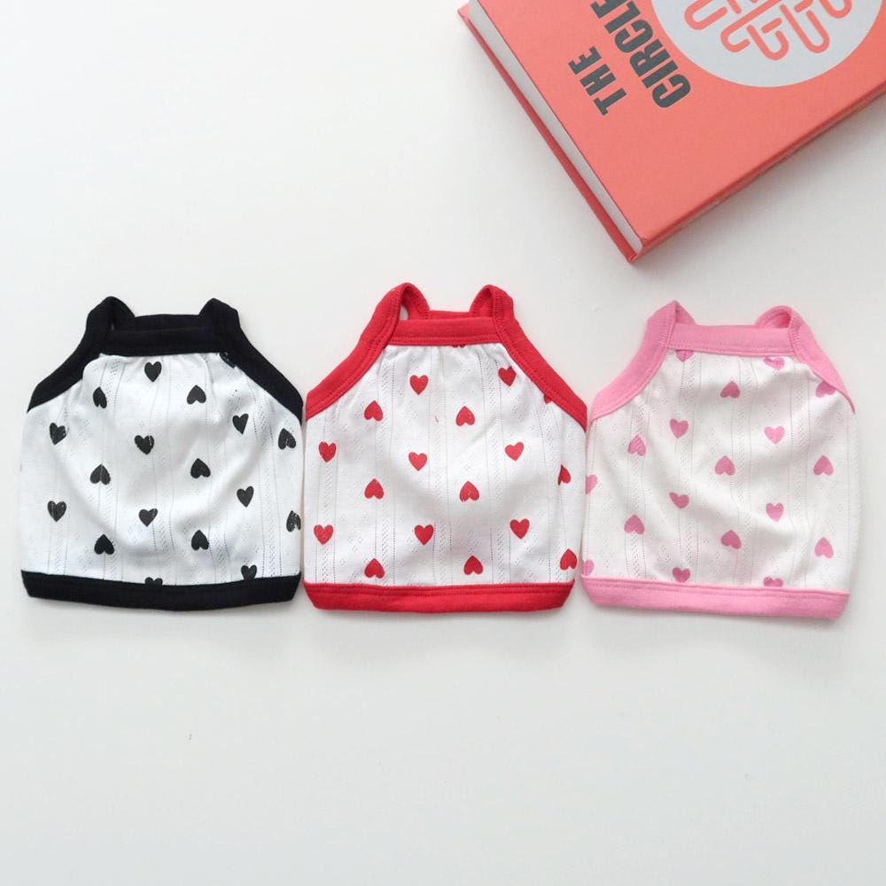 Heart Eyelet Crop Top, S-XL, Small Dog Clothes, Dog Summer Top, Dog Cute Top, Gift for Furry Friends, NKPUP - NKpup