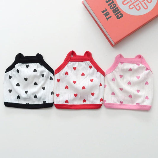 Heart Eyelet Crop Top, S-XL, Small Dog Clothes, Dog Summer Top, Dog Cute Top, Gift for Furry Friends, NKPUP - NKpup