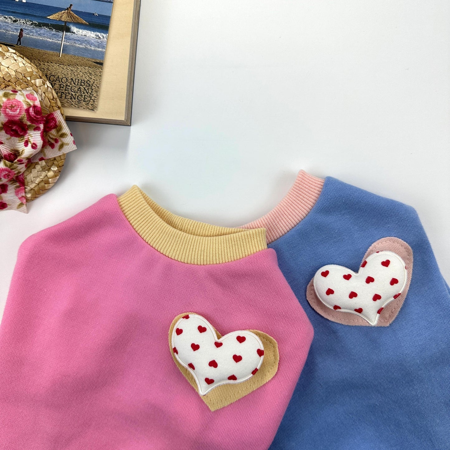 Sweet Heart Patch Sweatshirt, S-2XL, Small Dog Clothes, Dog Essential Tee, Dog T-shirts, Dog Top, NKPUP - NKpup