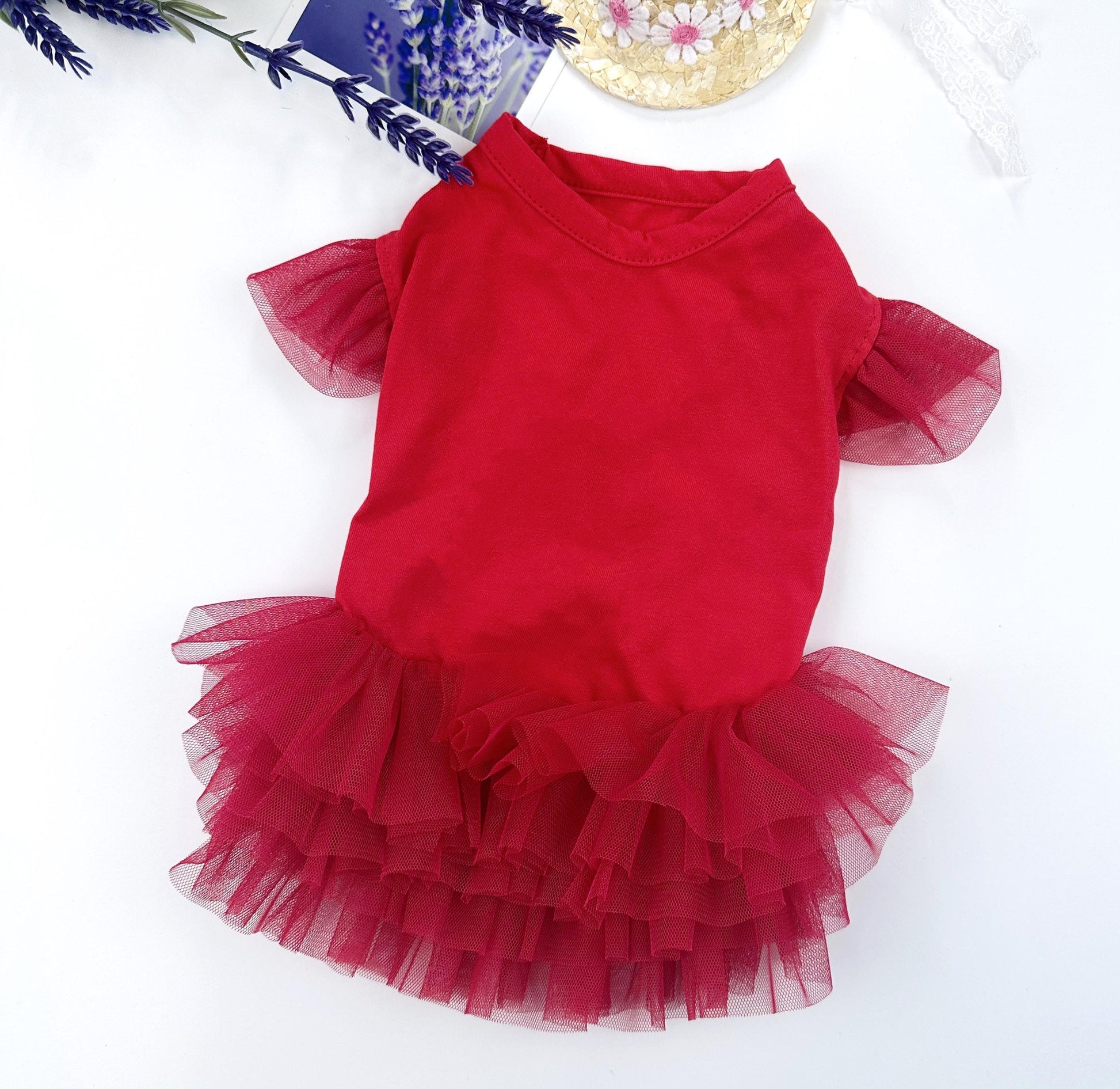 Classic Tulle Skirt Dress, S-XL, Dog Luxury dress, Dog Top, Dog Clothing, Small Dog Clothes, NKPUP - NKpup
