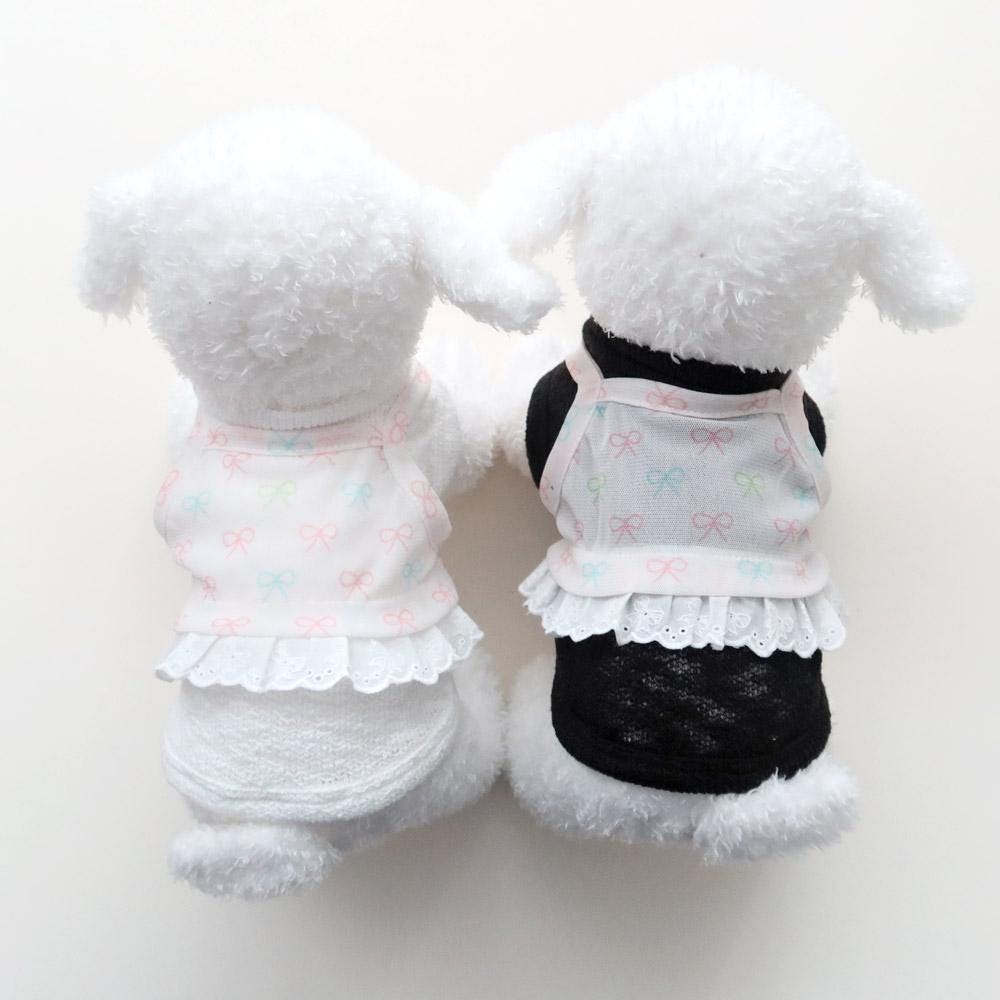 Ribbon Lace Layered Top, S-XL, Small Dog Clothes, Dog Summer Top, Dog Cute Top, Gift for Furry Friends, NKPUP - NKpup