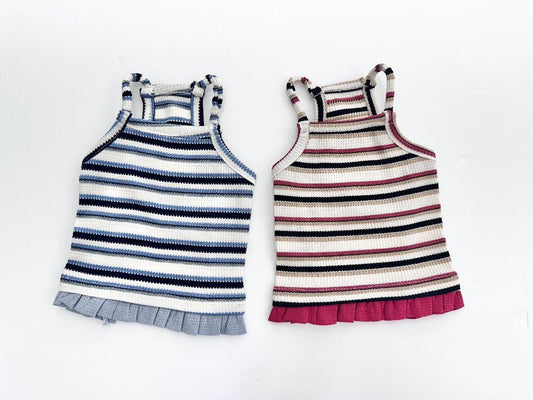 Ribbed Stripe Dress, XS-2XL, Dog dress, Dog Top, Dog Clothing, Small Dog Clothes, NKPUP - NKpup