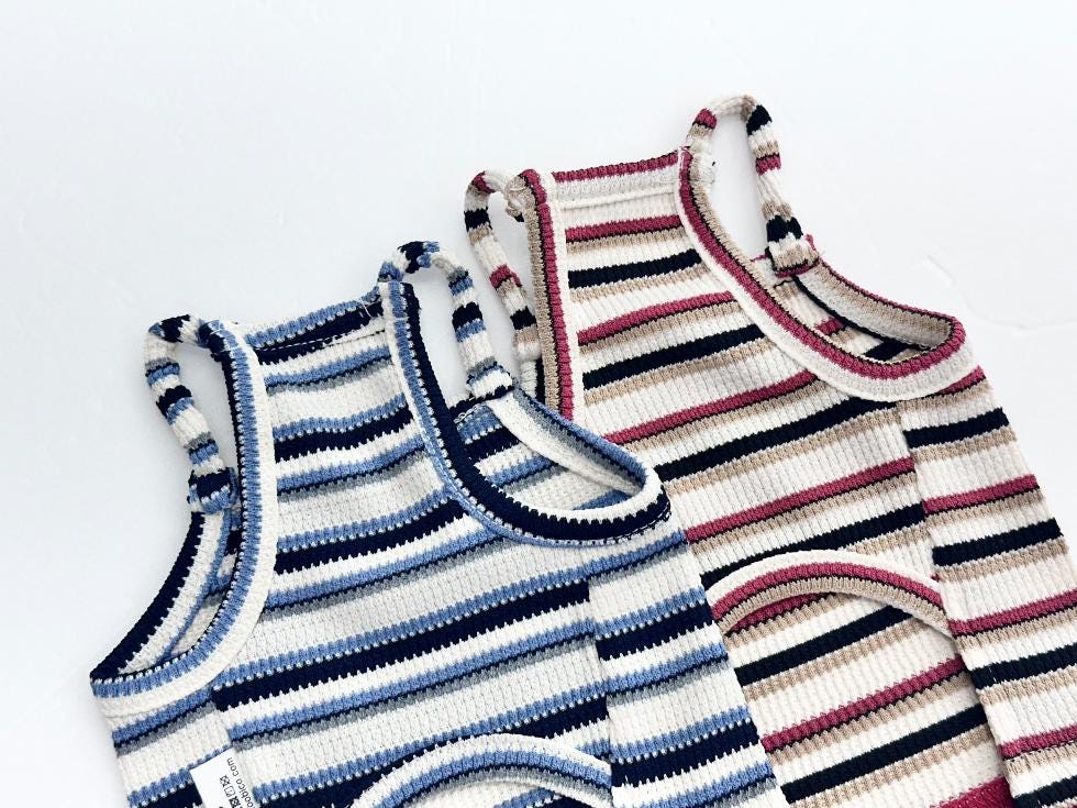 Ribbed Stripe Dress, XS-2XL, Dog dress, Dog Top, Dog Clothing, Small Dog Clothes, NKPUP - NKpup