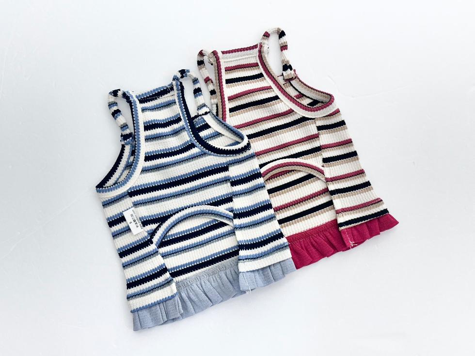 Ribbed Stripe Dress, XS-2XL, Dog dress, Dog Top, Dog Clothing, Small Dog Clothes, NKPUP - NKpup