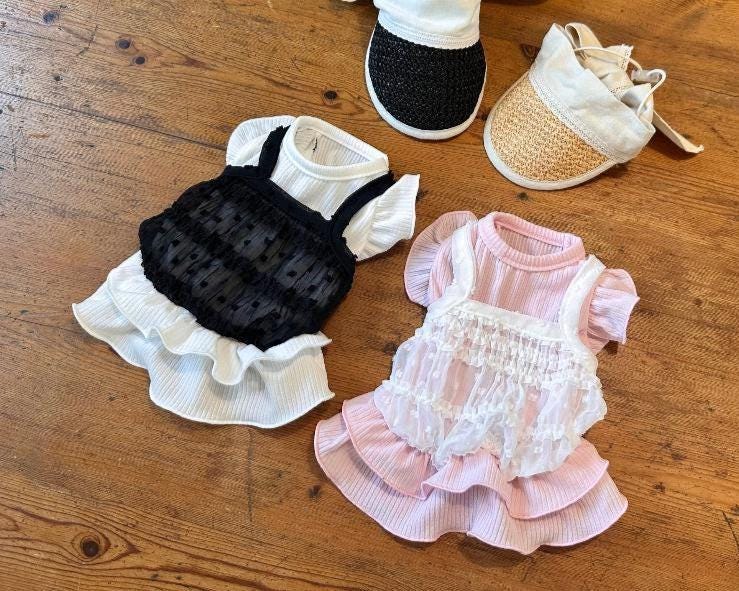 Lace Layered Frill Dress, XS-2XL, Small Dog Clothes, Dog Dress, Dog Wedding, Dog Cute Outfit, Pet Clothing, NKPUP - NKpup