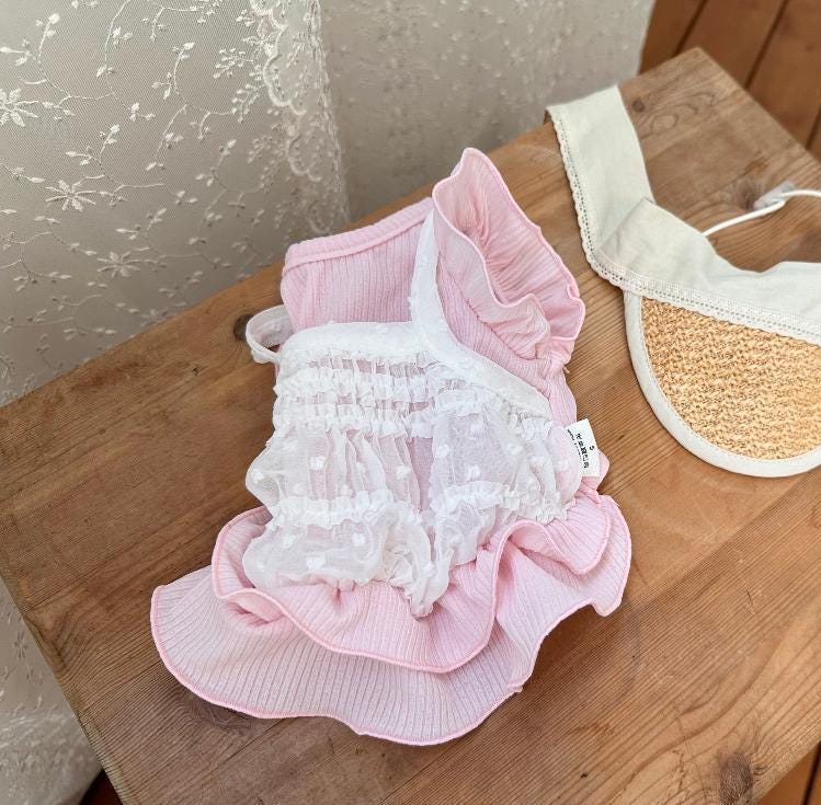 Lace Layered Frill Dress, XS-2XL, Small Dog Clothes, Dog Dress, Dog Wedding, Dog Cute Outfit, Pet Clothing, NKPUP - NKpup