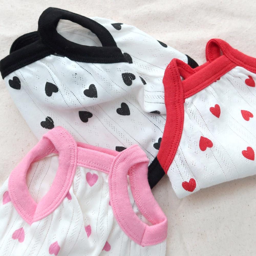 Heart Eyelet Crop Top, S-XL, Small Dog Clothes, Dog Summer Top, Dog Cute Top, Gift for Furry Friends, NKPUP - NKpup