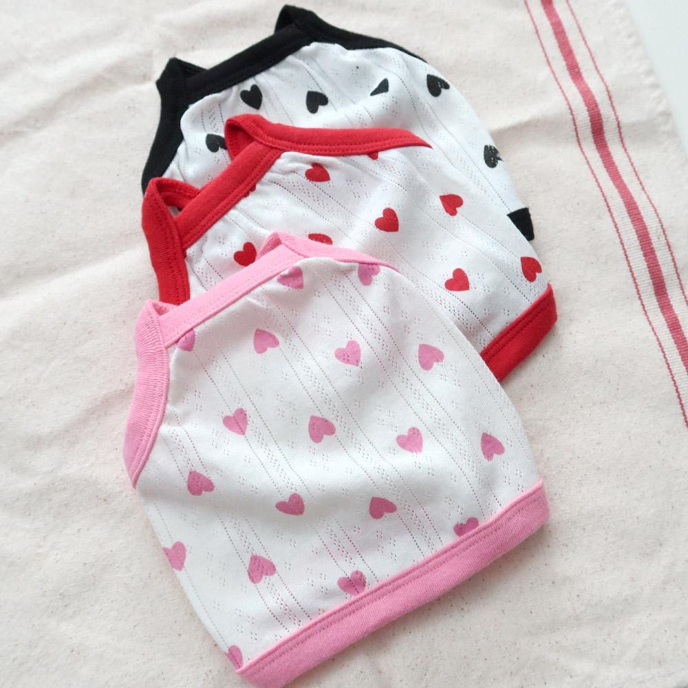 Heart Eyelet Crop Top, S-XL, Small Dog Clothes, Dog Summer Top, Dog Cute Top, Gift for Furry Friends, NKPUP - NKpup