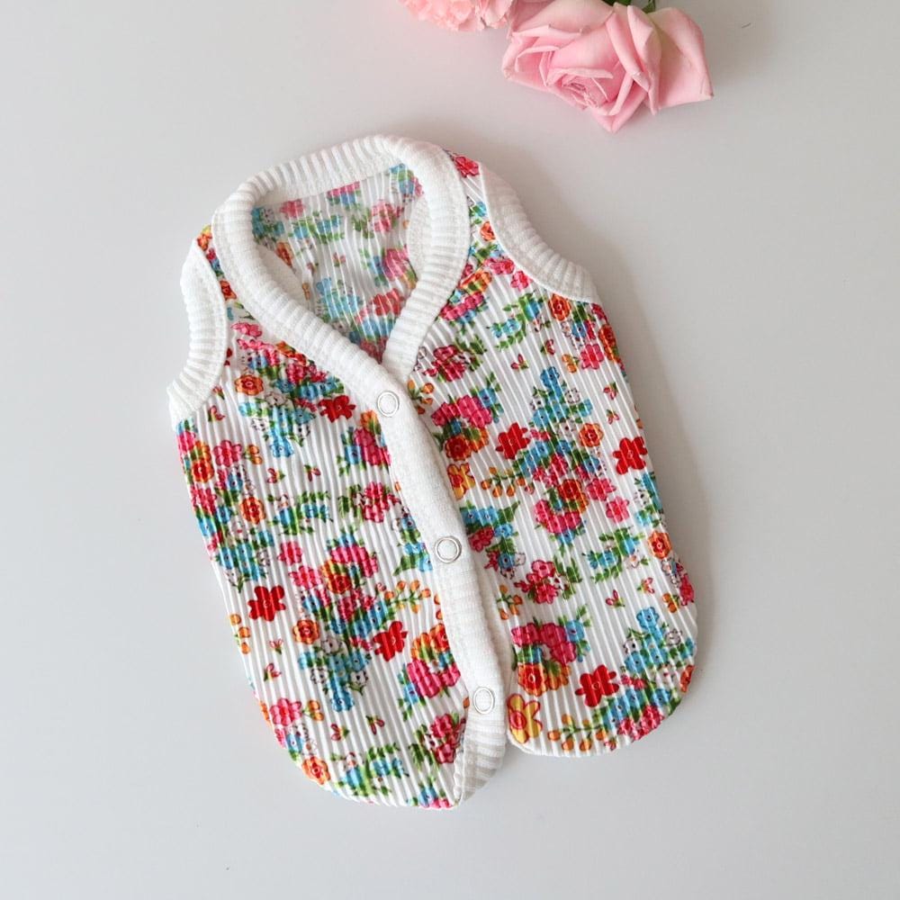 Ribbed Floral Cozy Vest, S-2XL, Pet Clothing, Dog-Vest, Dog Jacket, Dog Fashion, Dog Apparel, Pet Clothing - NKpup