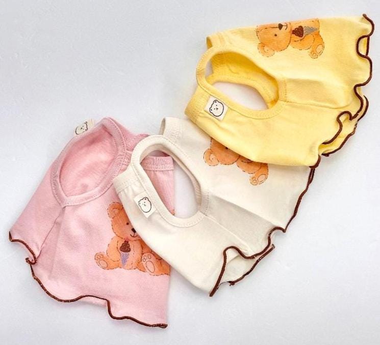 Teddy Bear Crop Top, XS-2XL, Dog-Tee, Dog Cutie Shirt, Dog Top, Dog Clothing, Dog Fashion, Dog Long sleeves - NKpup