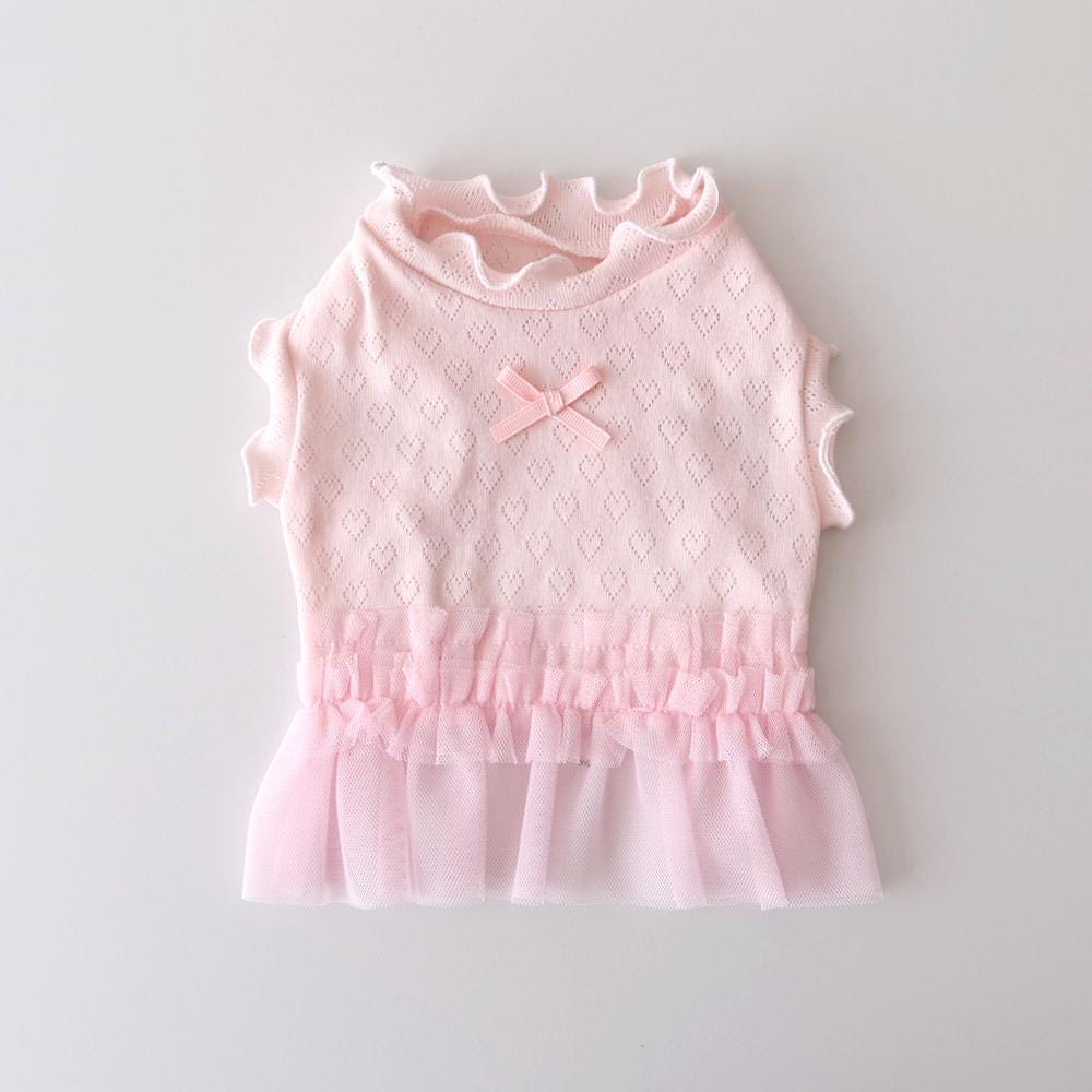 Frill Ribbon Dress, S-XL, Small Dog Clothes, Dog Dress, Dog Wedding, Dog Cute Outfit, Pet Clothing, NKPUP - NKpup