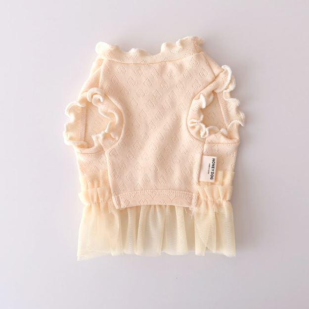Frill Ribbon Dress, S-XL, Small Dog Clothes, Dog Dress, Dog Wedding, Dog Cute Outfit, Pet Clothing, NKPUP - NKpup