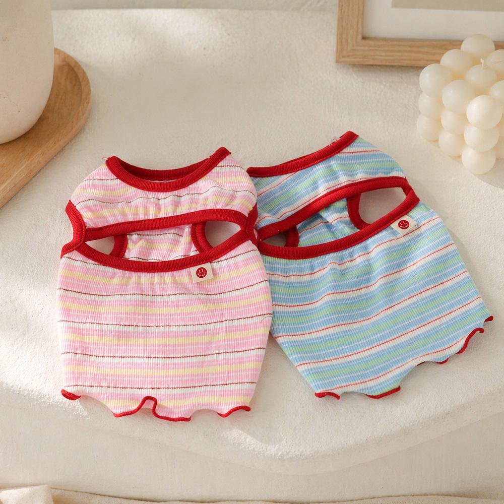 Pastel Stripe Top, S-2XL, Dog-Tee, Dog T-shirt, Dog Top, Dog Clothing, Dog Fashion, Undershirt for Dogs - NKpup