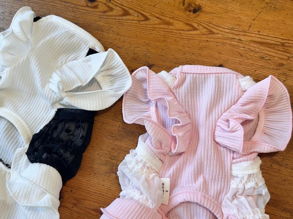 Lace Layered Frill Dress, XS-2XL, Small Dog Clothes, Dog Dress, Dog Wedding, Dog Cute Outfit, Pet Clothing, NKPUP - NKpup
