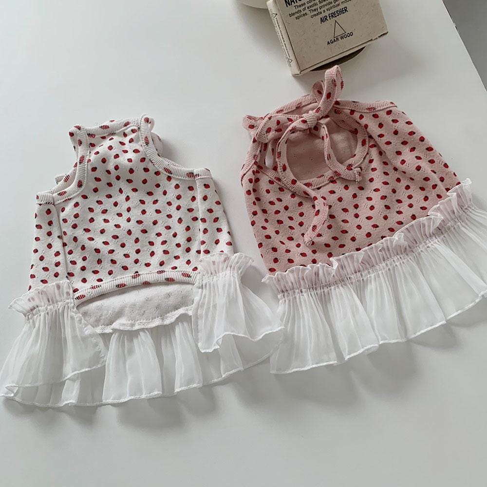 Polka Dot Tulle Dress, S-XL, Cute Dog dress, Dog Top, Dog Clothing, Small Dog Clothes, NKPUP - NKpup