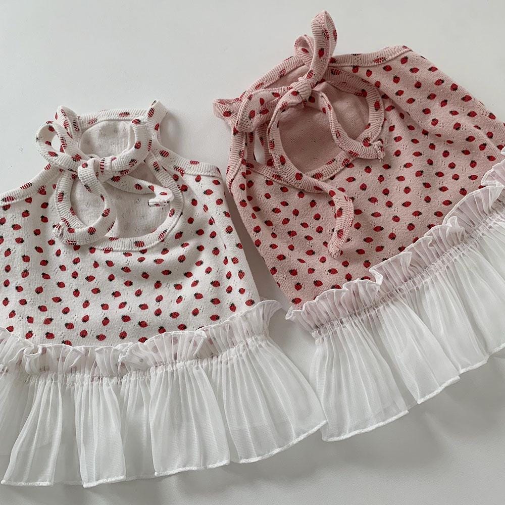 Polka Dot Tulle Dress, S-XL, Cute Dog dress, Dog Top, Dog Clothing, Small Dog Clothes, NKPUP - NKpup