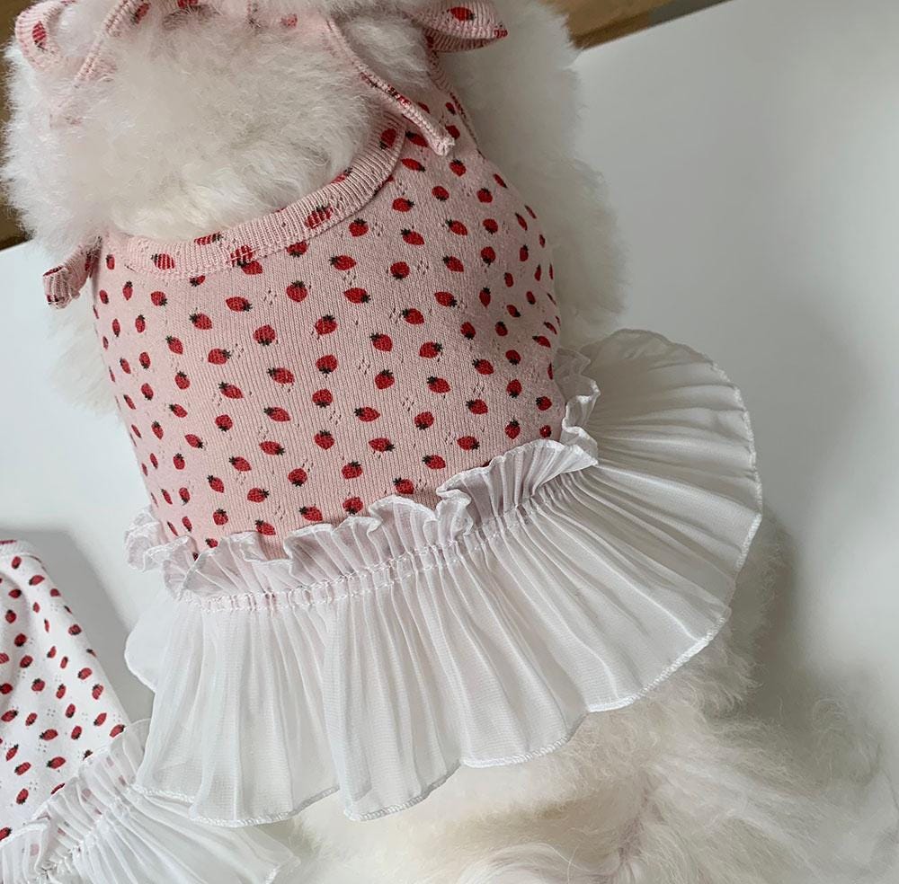 Polka Dot Tulle Dress, S-XL, Cute Dog dress, Dog Top, Dog Clothing, Small Dog Clothes, NKPUP - NKpup