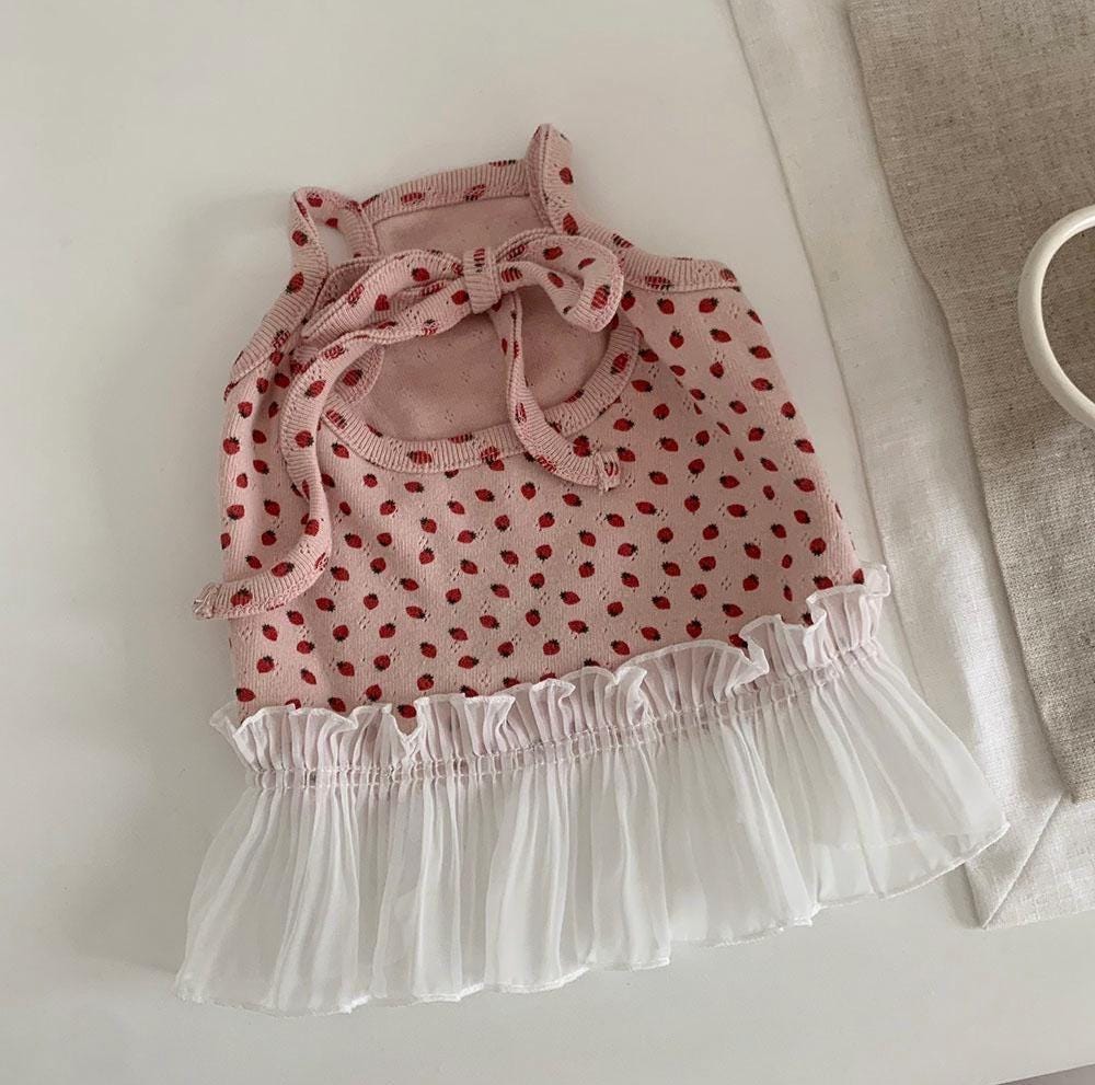 Polka Dot Tulle Dress, S-XL, Cute Dog dress, Dog Top, Dog Clothing, Small Dog Clothes, NKPUP - NKpup