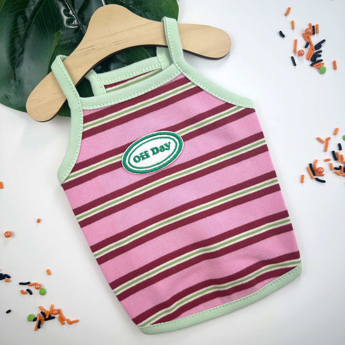 Off Day Stripe Tank Top, S-XL, Small Dog Clothes, Dog Summer Top, Dog Cute Top, Gift for Furry Friends, NKPUP - NKpup