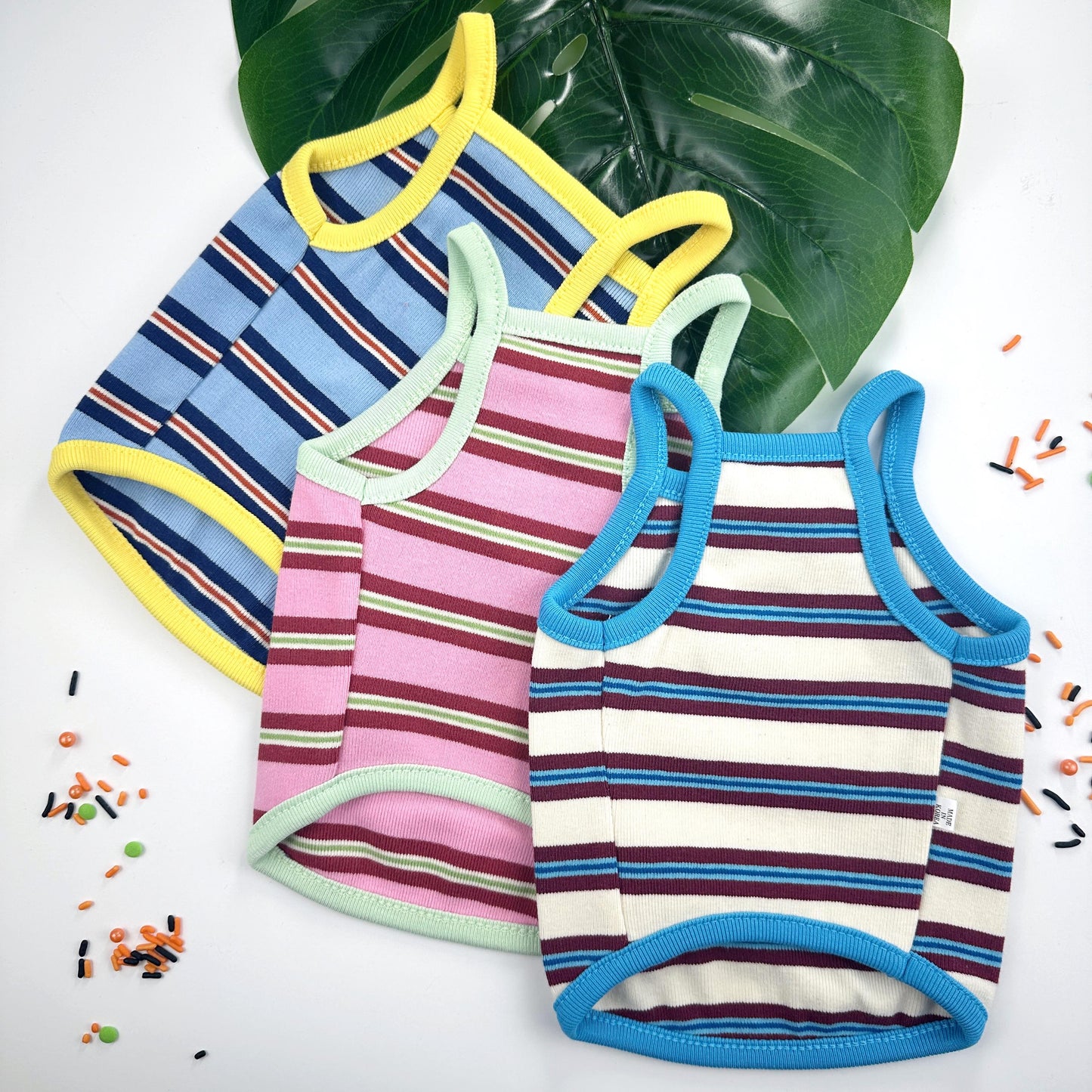 Off Day Stripe Tank Top, S-XL, Small Dog Clothes, Dog Summer Top, Dog Cute Top, Gift for Furry Friends, NKPUP - NKpup