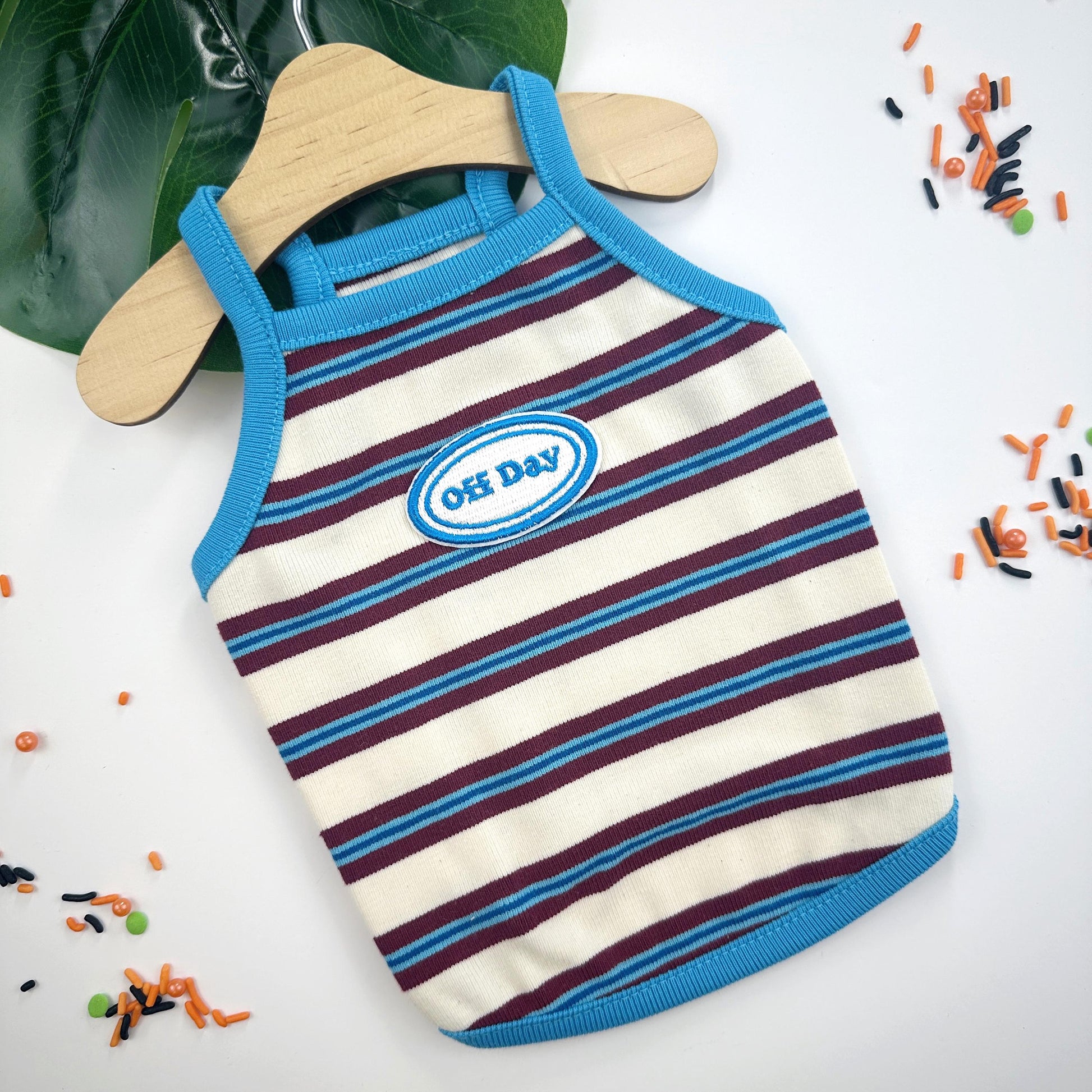 Off Day Stripe Tank Top, S-XL, Small Dog Clothes, Dog Summer Top, Dog Cute Top, Gift for Furry Friends, NKPUP - NKpup