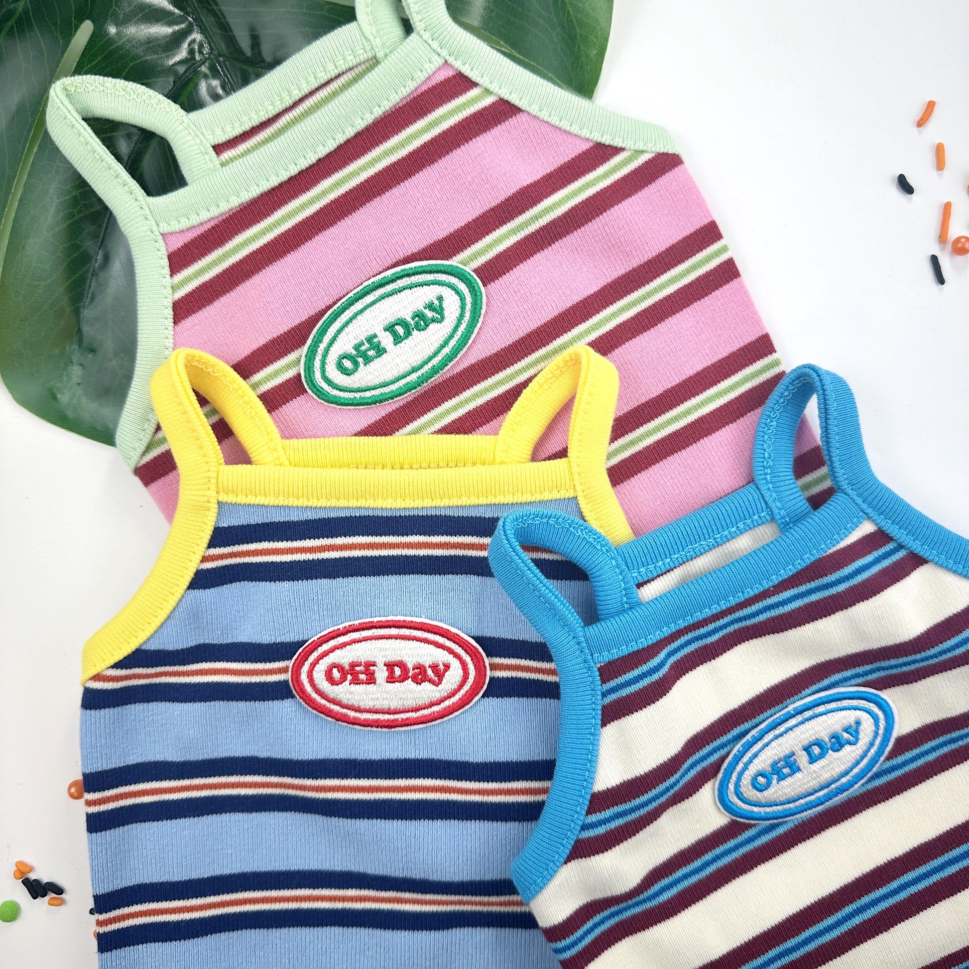 Off Day Stripe Tank Top, S-XL, Small Dog Clothes, Dog Summer Top, Dog Cute Top, Gift for Furry Friends, NKPUP - NKpup