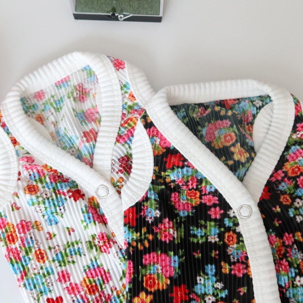 Ribbed Floral Cozy Vest, S-2XL, Pet Clothing, Dog-Vest, Dog Jacket, Dog Fashion, Dog Apparel, Pet Clothing - NKpup
