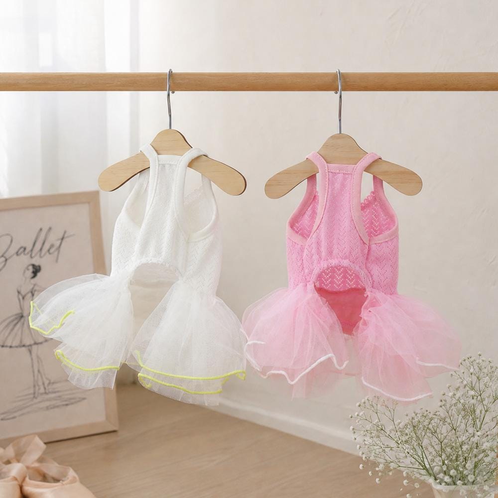 Ballet Tutu Dress, S-XL, Small Dog Clothes, Dog Dress, Dog Wedding, Dog Cute Outfit, Pet Clothing, NKPUP - NKpup