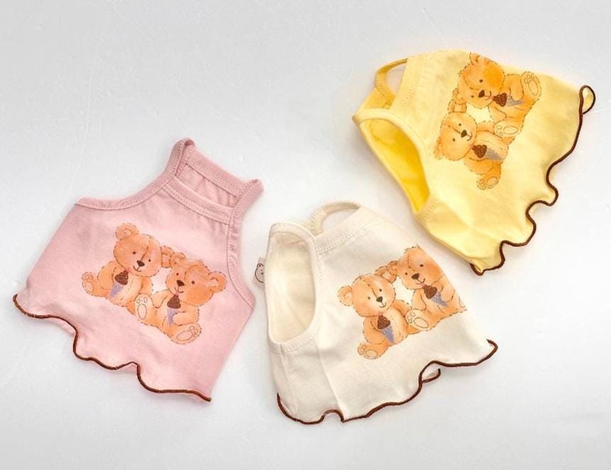 Teddy Bear Crop Top, XS-2XL, Dog-Tee, Dog Cutie Shirt, Dog Top, Dog Clothing, Dog Fashion, Dog Long sleeves - NKpup