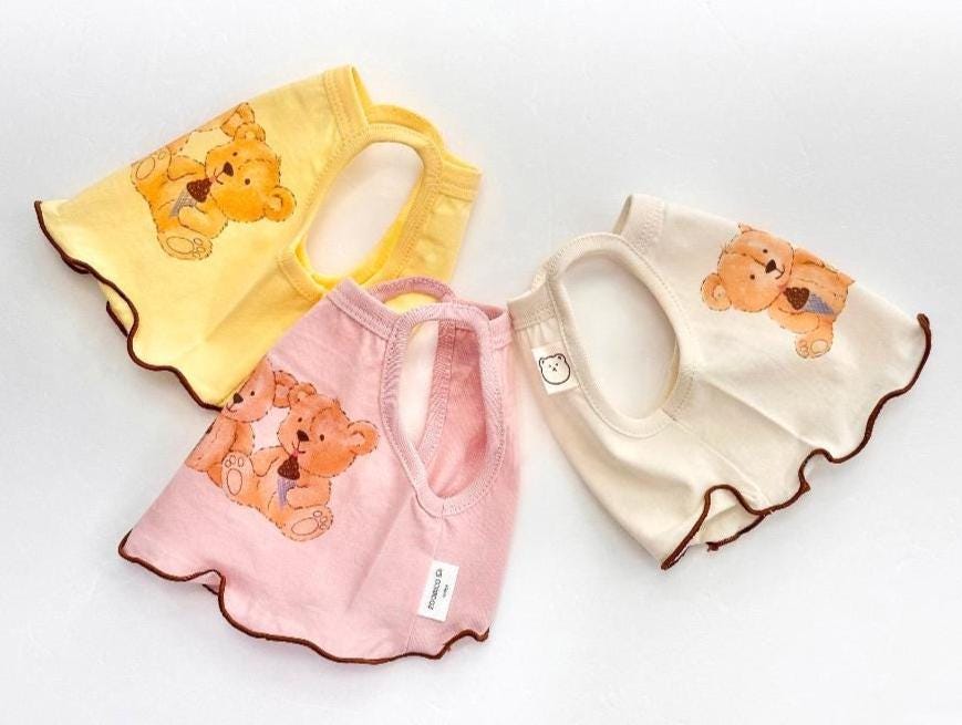 Teddy Bear Crop Top, XS-2XL, Dog-Tee, Dog Cutie Shirt, Dog Top, Dog Clothing, Dog Fashion, Dog Long sleeves - NKpup