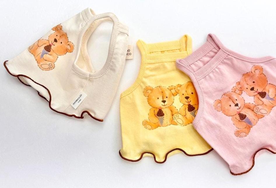 Teddy Bear Crop Top, XS-2XL, Dog-Tee, Dog Cutie Shirt, Dog Top, Dog Clothing, Dog Fashion, Dog Long sleeves - NKpup