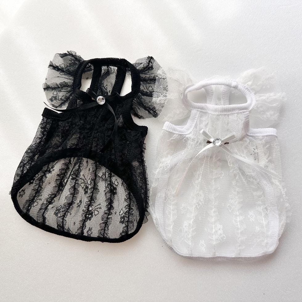 Lace Sheer Princess Mesh Top, XS-2XL, Small Dog Clothes, Dog Dress, Dog Wedding, Dog Cute Outfit, Pet Clothing, NKPUP - NKpup