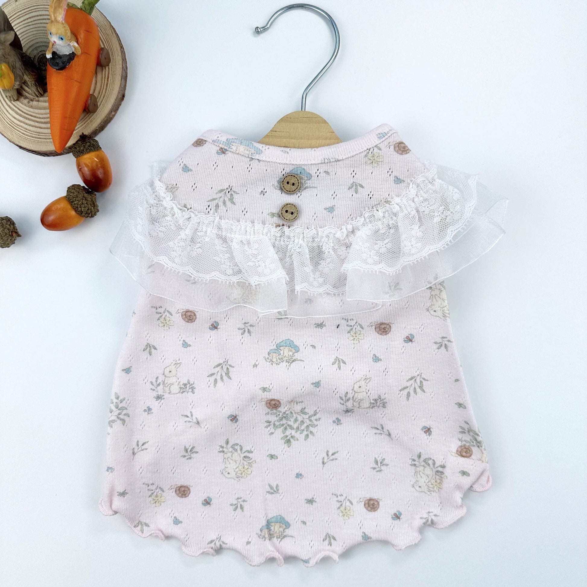 Vintage Lace Floral Tee, S-XL, Cute Dog dress, Dog Top, Dog Clothing, Small Dog Clothes, NKPUP - NKpup