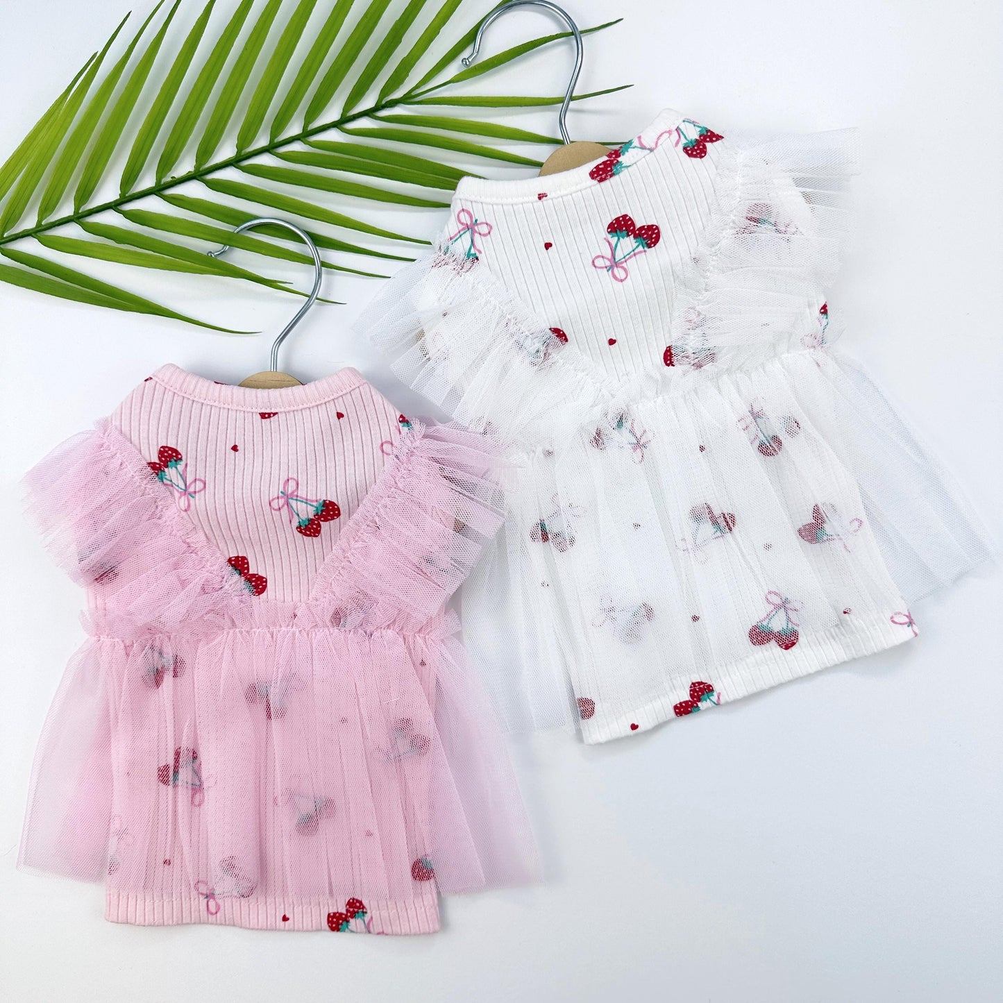 Cherry Tulle Dress, S-XL, Cute Dog dress, Dog Top, Dog Clothing, Small Dog Clothes, NKPUP - NKpup
