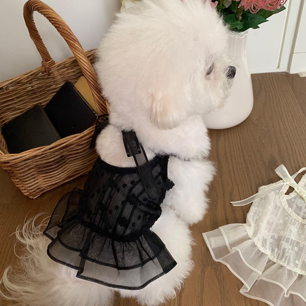 Elegant Organza Ribbon Dress, S-XL, Small Dog Clothes, Dog Dress, Dog Cute Dress, Dog Apparel, NKPUP - NKpup