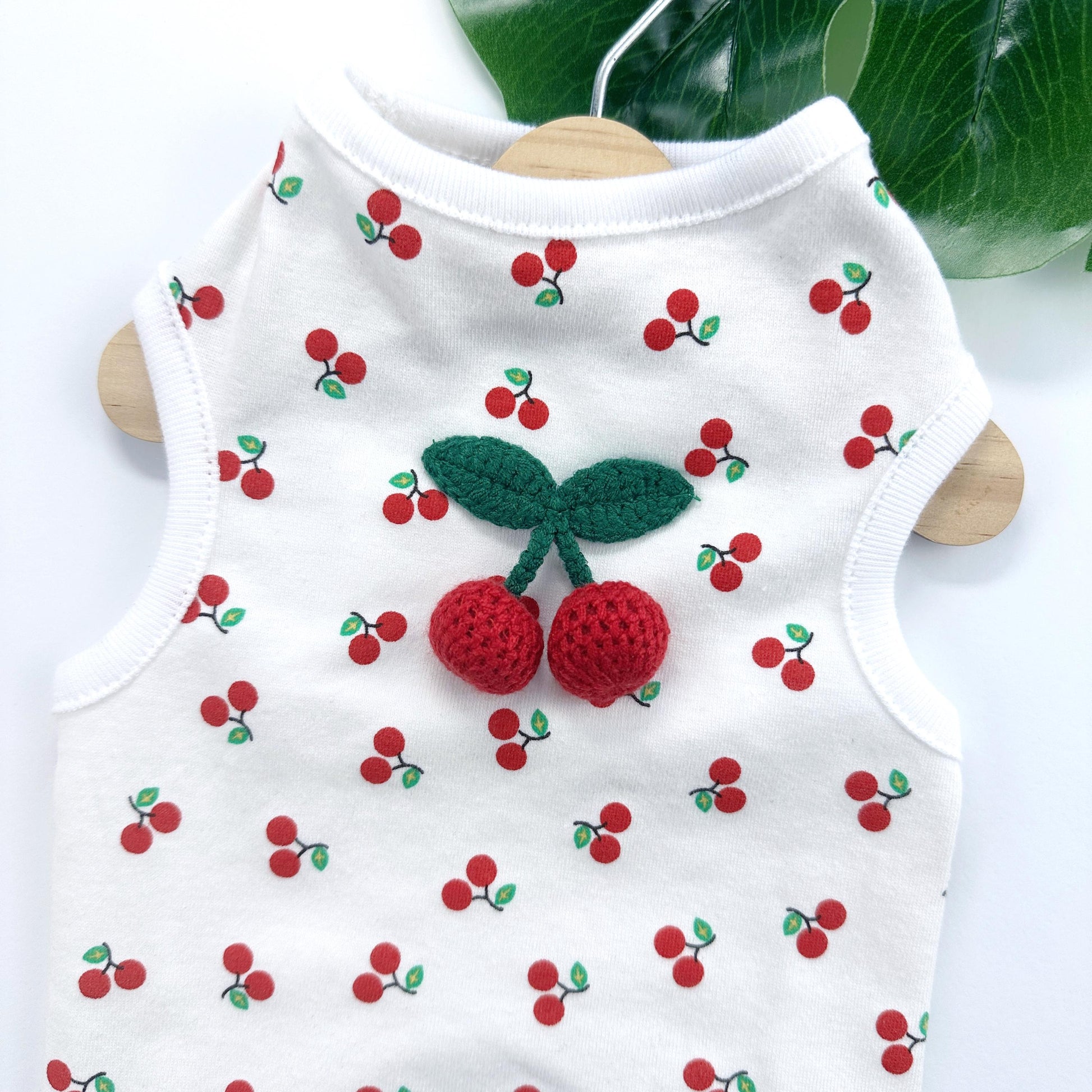 Cherry Top, S-2XL, Dog-Tee, Dog T-shirt, Dog Top, Gift for Dogs, Undershirt for Dogs - NKpup