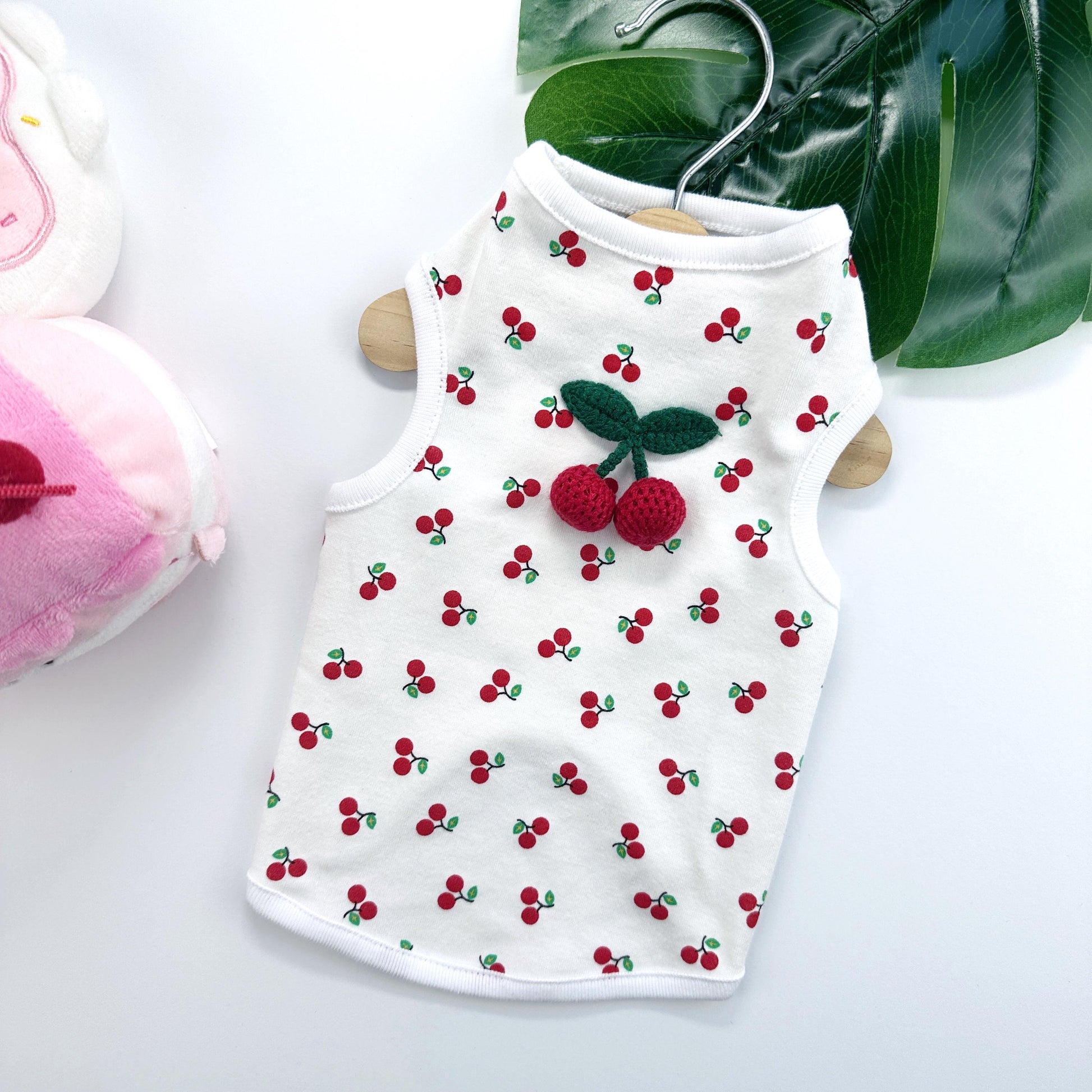 Cherry Top, S-2XL, Dog-Tee, Dog T-shirt, Dog Top, Gift for Dogs, Undershirt for Dogs - NKpup