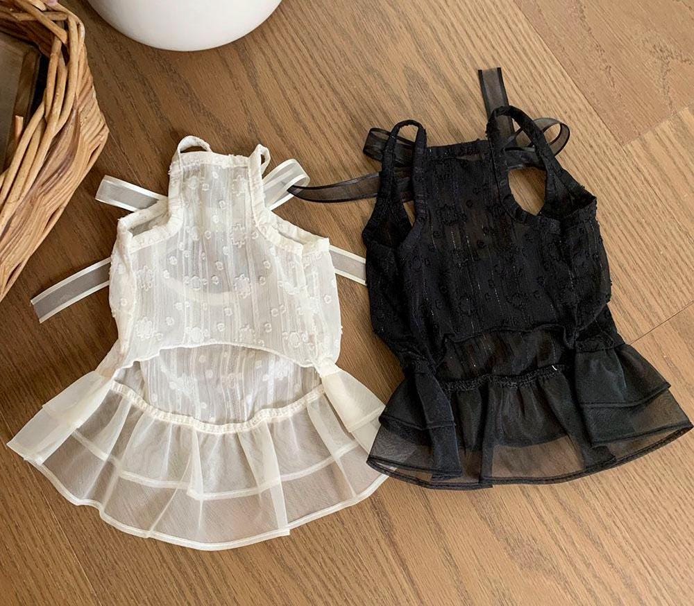 Elegant Organza Ribbon Dress, S-XL, Small Dog Clothes, Dog Dress, Dog Cute Dress, Dog Apparel, NKPUP - NKpup