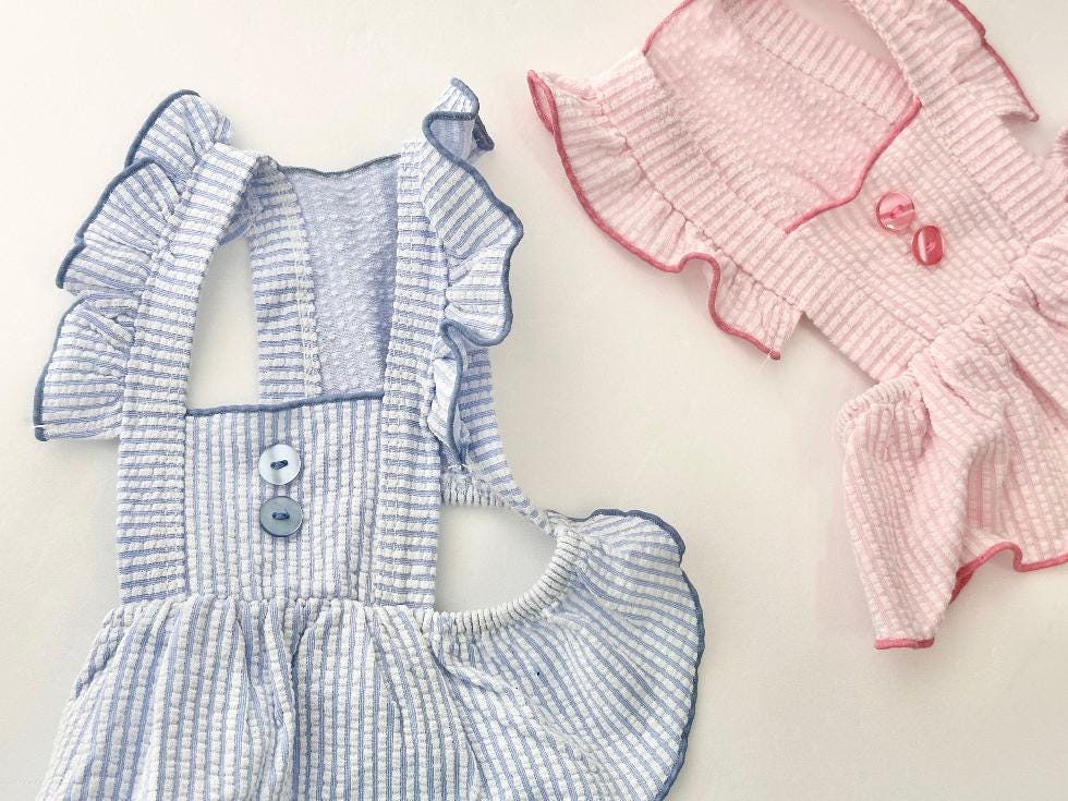 Gingham Ruffle Sun Dress, XS-2XL, Small Dog Clothes, Dog Dress, Dog Wedding, Dog Cute Outfit, Pet Clothing, NKPUP - NKpup
