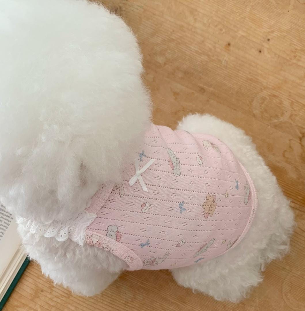 Fairy Eyelet Lace Top, S-XL, Small Dog Clothes, Pet Sweater, All Day Dog Top, Dog Shirts, NKPUP - NKpup