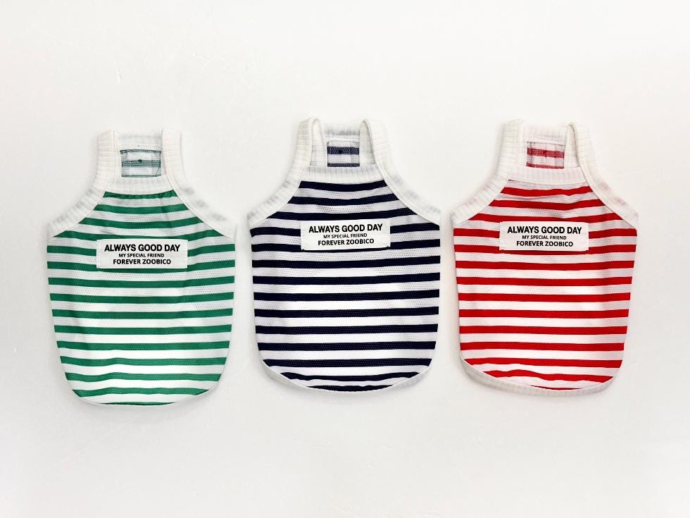 Classic Stripe Top, XS-2XL, Small Dog Clothes, Dog Essential Tee, Dog T-shirts, Dog Top, NKPUP - NKpup