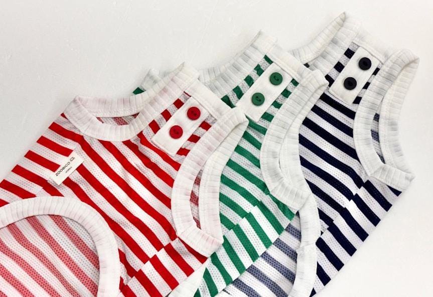 Classic Stripe Top, XS-2XL, Small Dog Clothes, Dog Essential Tee, Dog T-shirts, Dog Top, NKPUP - NKpup