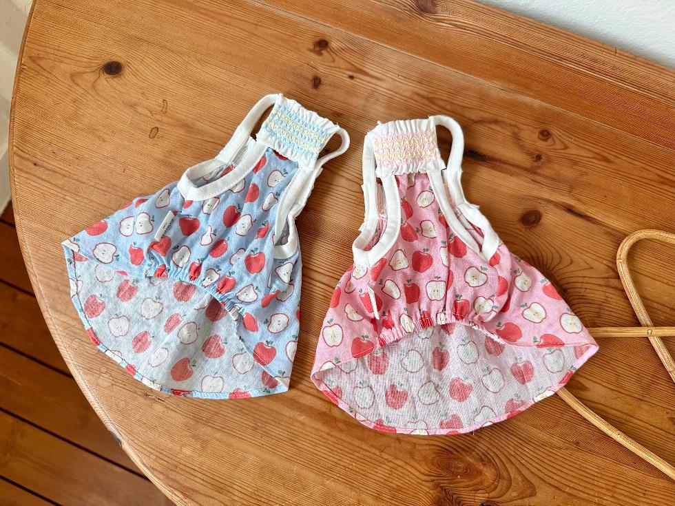 Apple Smocked Dress, XS-2XL, Small Dog Clothes, Dog Dress, Dog Wedding, Dog Cute Outfit, Pet Clothing, NKPUP - NKpup
