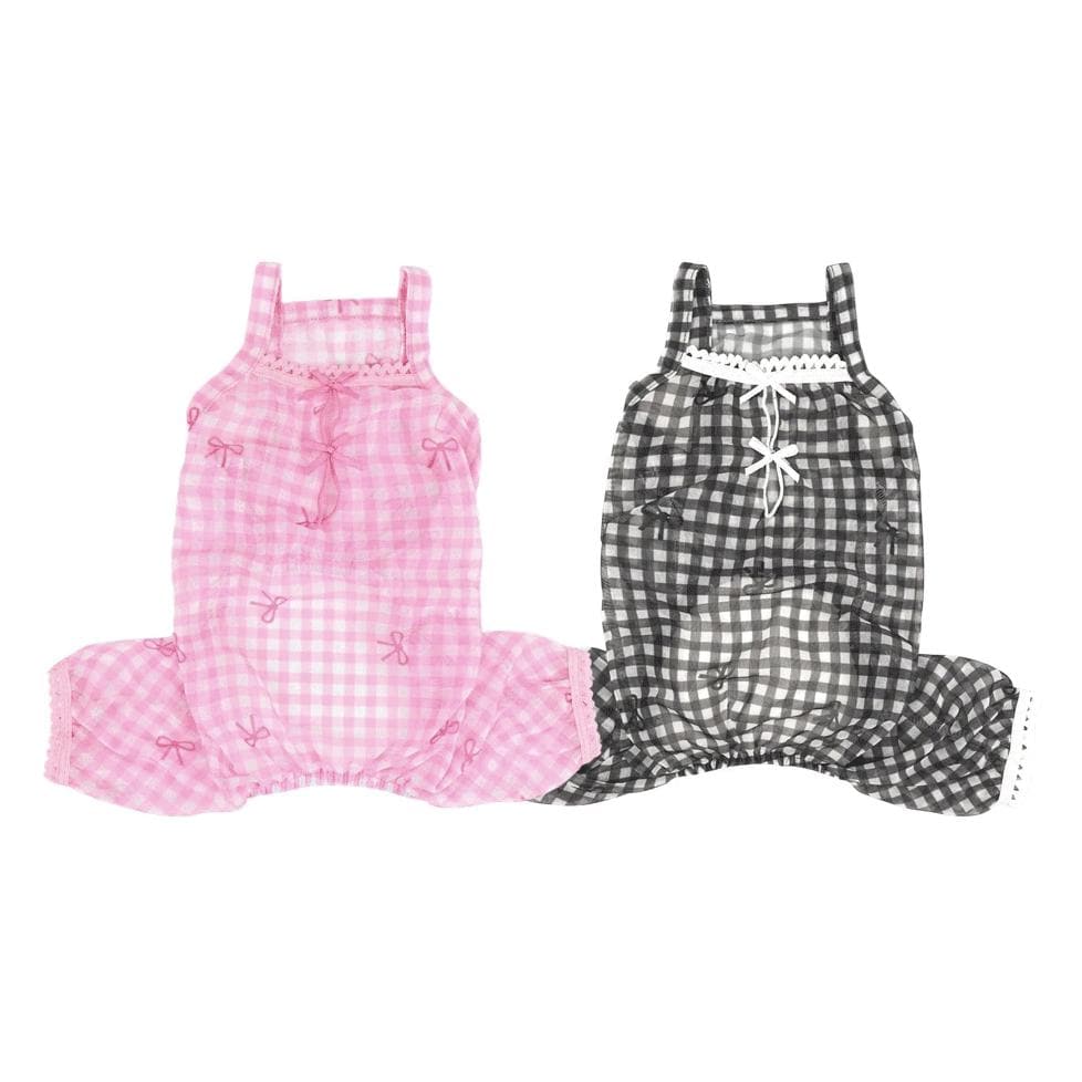 Gingham Lace Overall, S-XL, Dog Romper, Dog Jumpsuit, Dog Pants, Small Dog Clothes, Dog Apparel, NKPUP - NKpup