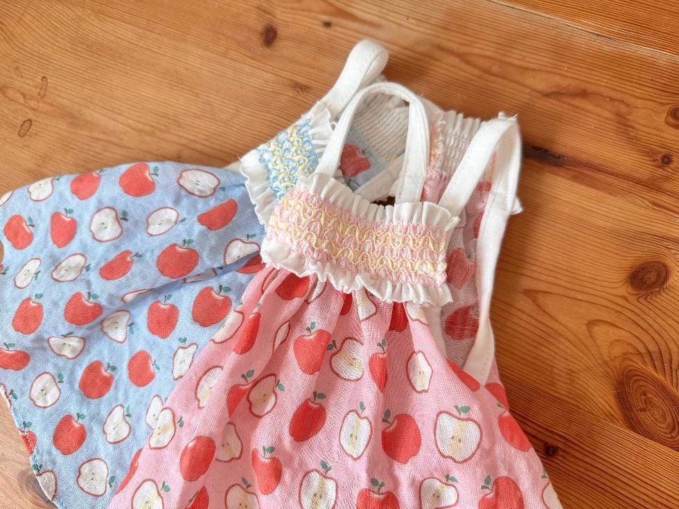 Apple Smocked Dress, XS-2XL, Small Dog Clothes, Dog Dress, Dog Wedding, Dog Cute Outfit, Pet Clothing, NKPUP - NKpup